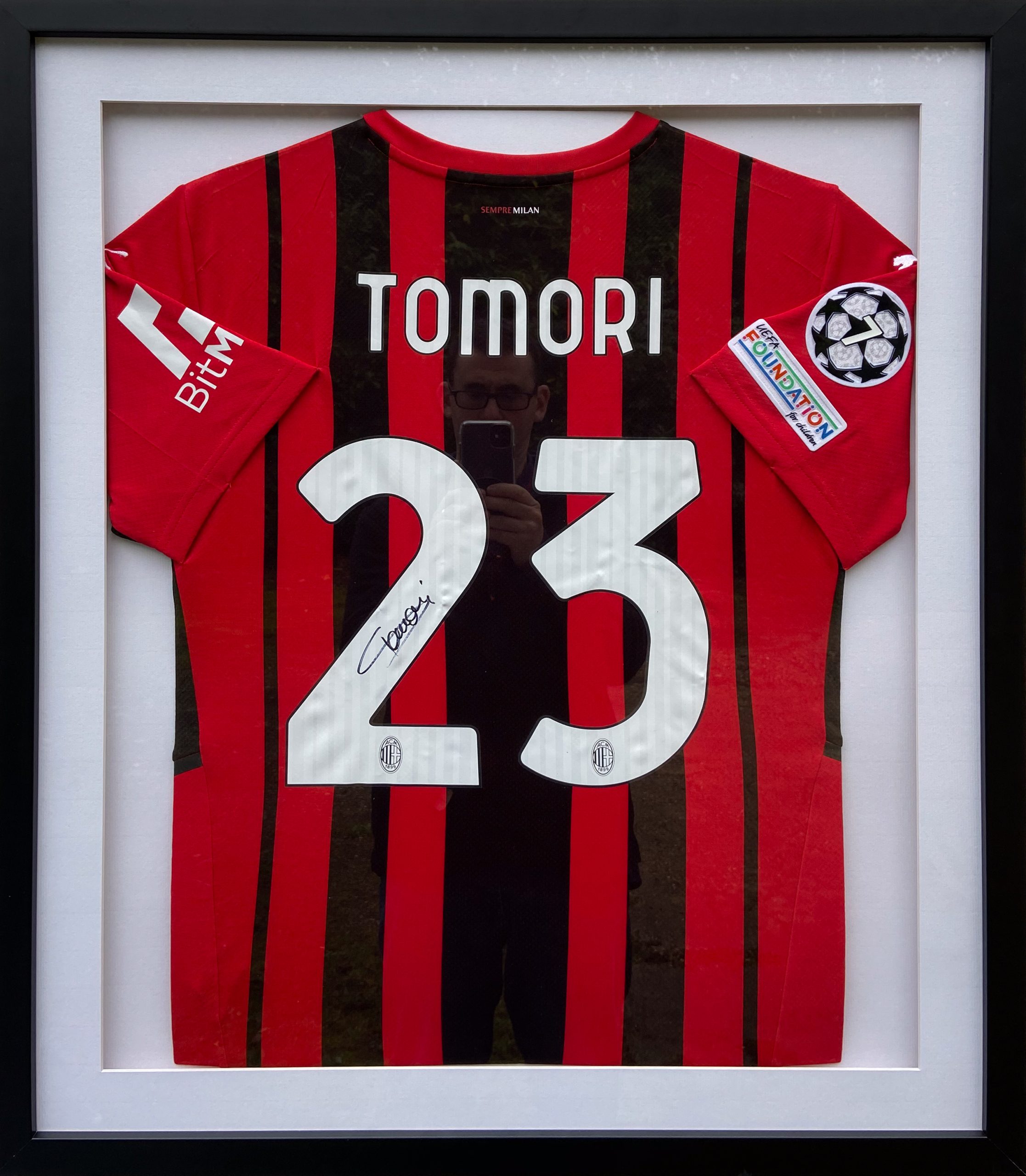 AC Millan Framed Football Shirt